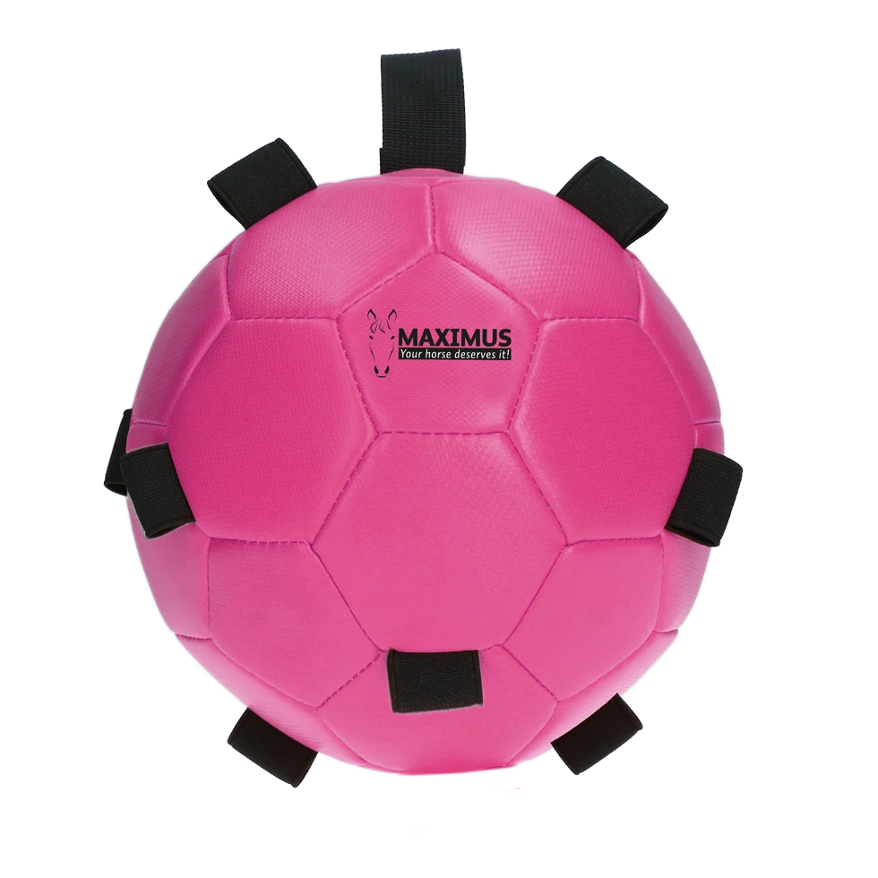 Balle de jeu pour cheval avec élastiques, 19 cm, rose – Excellent Horse Fun Play Ball – Image 2