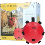 Ballon de jeu pour cheval avec élastiques, 19 cm, rouge – Excellent Horse Fun Play Ball