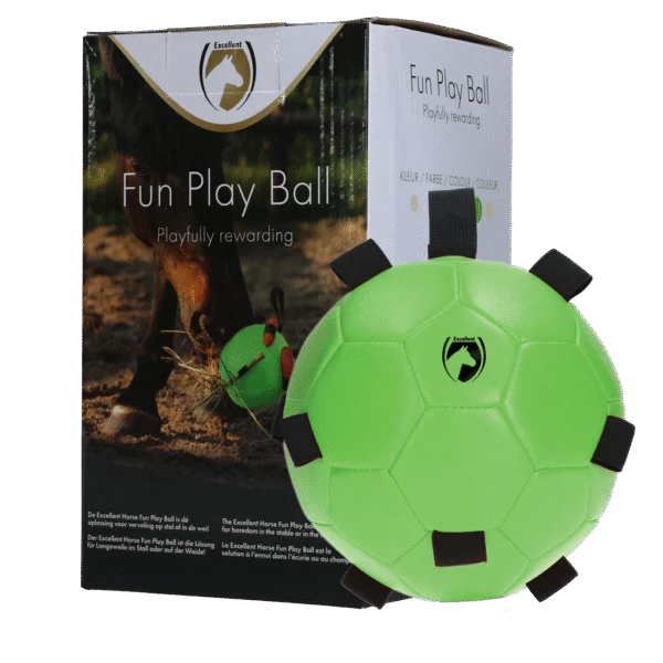 Ballon de jeu pour cheval avec élastiques, 19 cm, vert – Excellent Horse Fun Play Ball