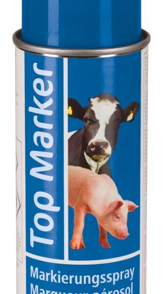 Spray de marquage pour porcs et bovins, bleu, 400 ml – Kerbl Topmarker
