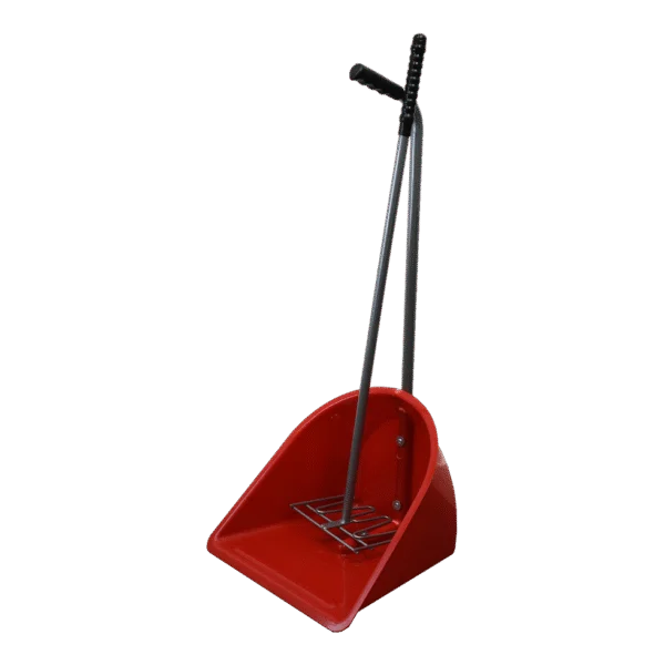 Ensemble Mestboy avec pelle ramasse crottins 78 cm et râteau 85 cm rouge