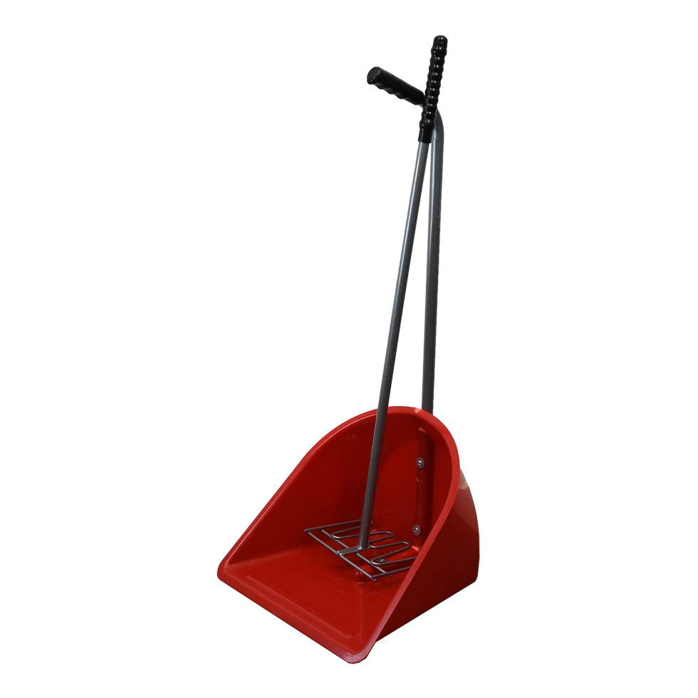 MEST00017.png Ensemble Mestboy avec pelle ramasse crottins 78 cm et râteau 85 cm rouge – Image 1