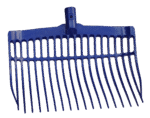 Fourche à fumier en plastique sans manche, bleue, 41 x 36 x 11 cm – Vplast