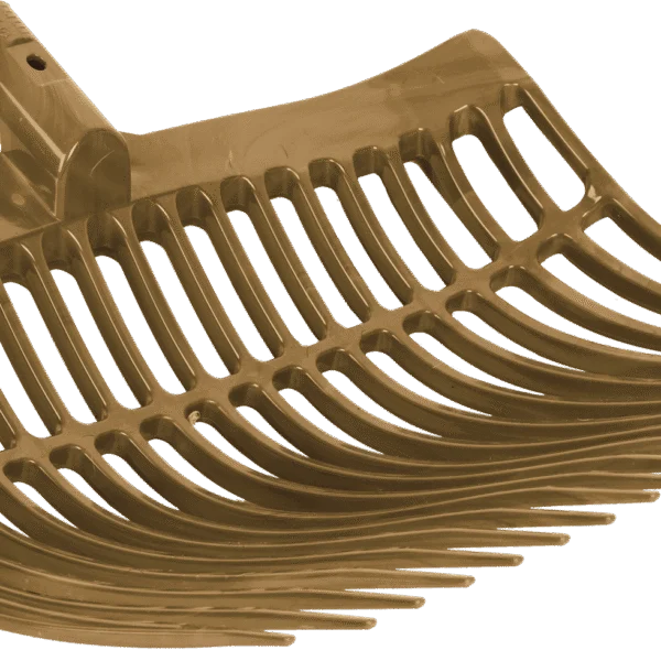 Fourche à crottin en plastique sans manche, dorée, 41 x 36 x 11 cm – Vplast