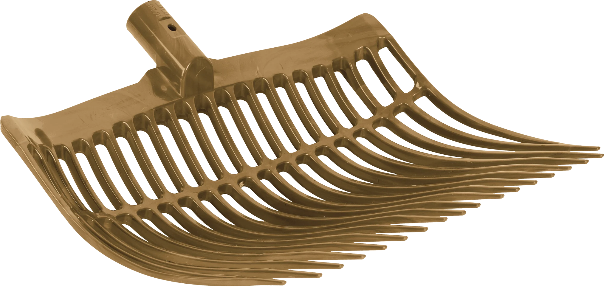 Fourche à crottin en plastique sans manche, dorée, 41 x 36 x 11 cm – Vplast – Image 1