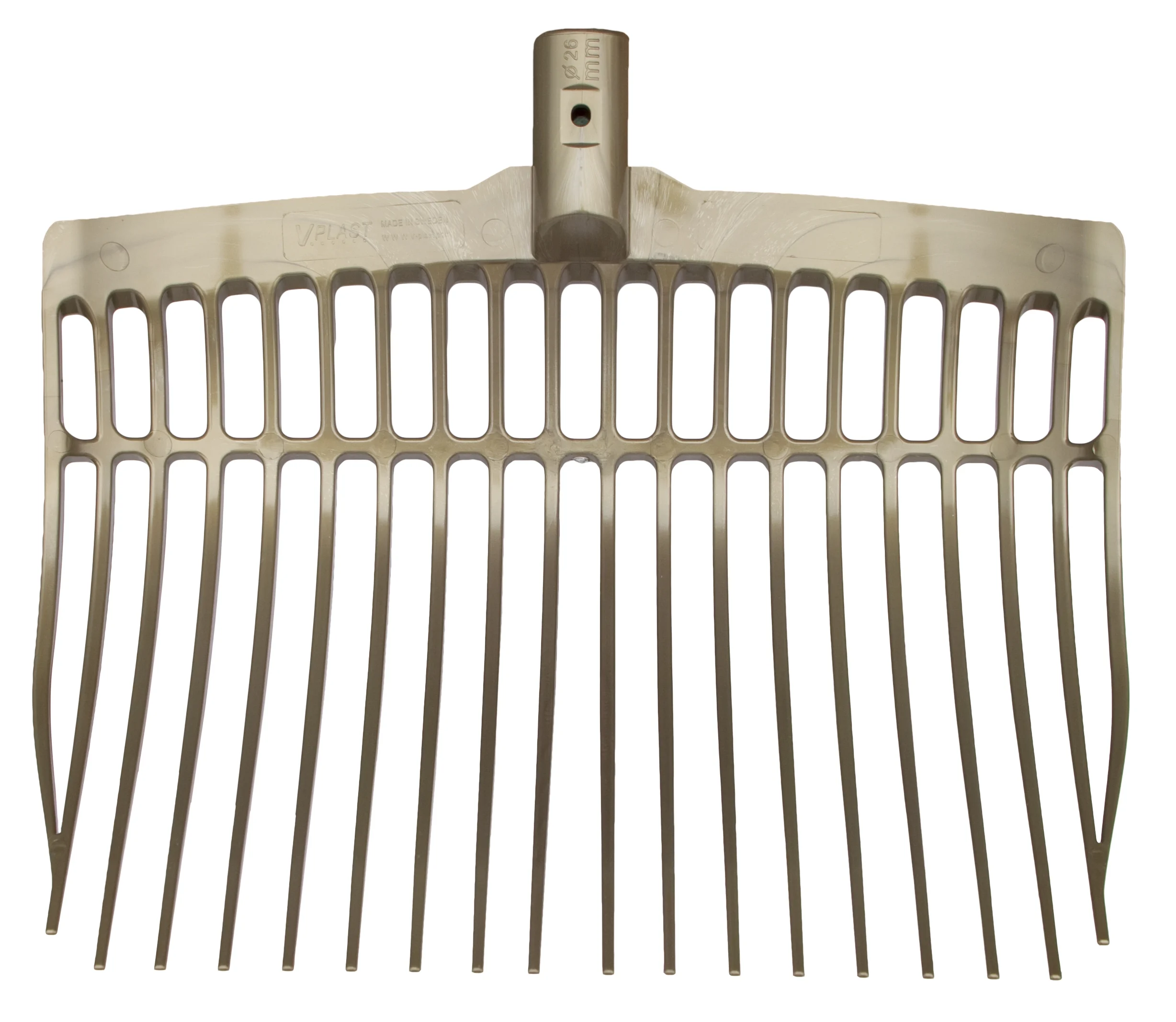 Fourche à crottin en plastique sans manche, dorée, 41 x 36 x 11 cm – Vplast – Image 3