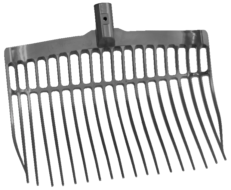 Fourche à fumier en plastique sans manche, grise, 41 x 36 x 11 cm – Vplast