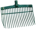 Fourche à fumier en plastique sans manche, verte, 41 x 36 x 11 cm – Vplast