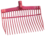Fourche à fumier en plastique sans manche, rose, 41 x 36 x 11 cm – Vplast