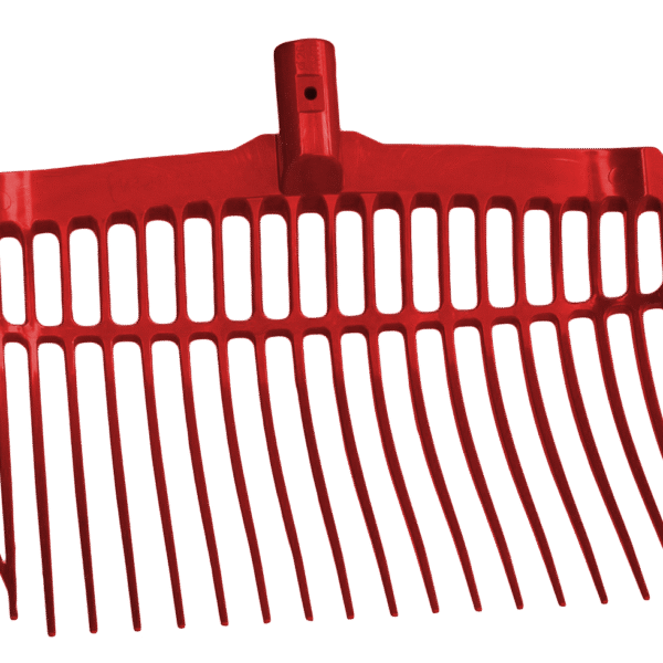 Fourche à fumier en plastique sans manche, rouge, 41 x 36 x 11 cm – Vplast