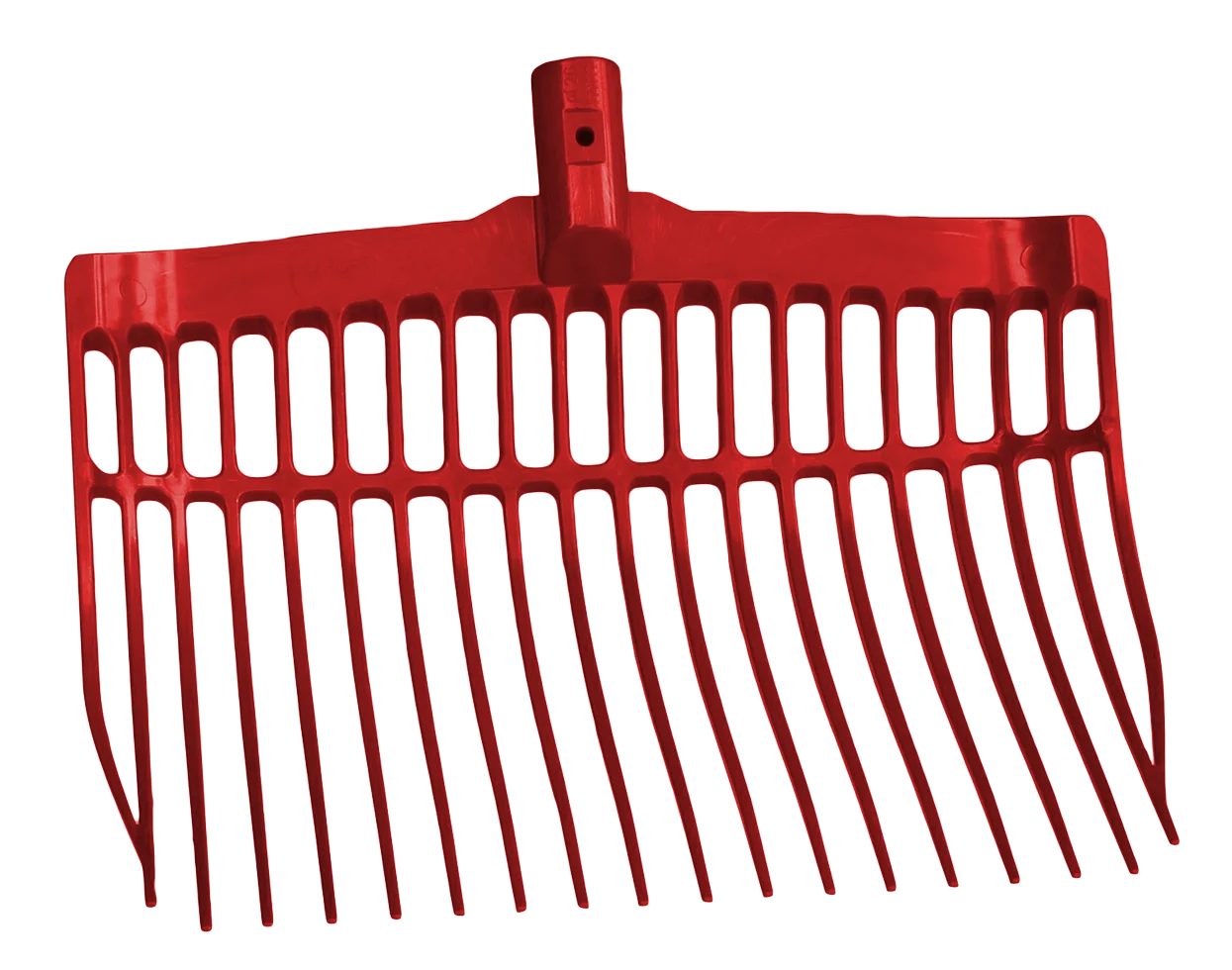 Fourche à fumier en plastique sans manche, rouge, 41 x 36 x 11 cm – Vplast – Image 1