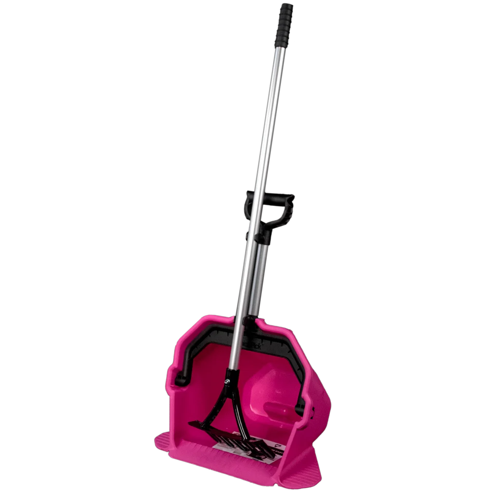 Ramasse fumier avec repose pied rose – Vplast Quick Pick – Image 1