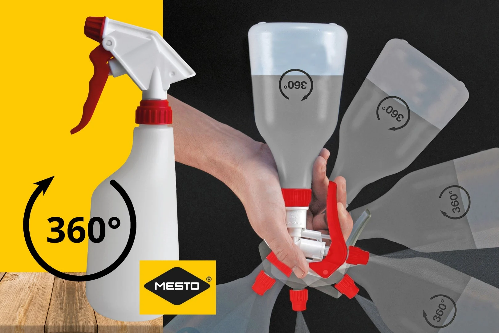 Pulvérisateur manuel 600 ml avec fonction 360° – Mesto Trigger Sprayer – Image 2