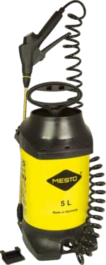 Pulvérisateur à pression avec manomètre et tuyau spiralé 5 l – Mesto Profi Plus