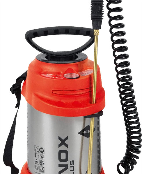 Pulvérisateur à pression préalable avec cuve en acier inoxydable 6 l, 6 bar – Mesto Inox Plus