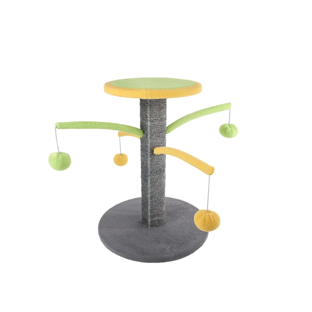 Arbre à chat avec corde en sisal et balles de jeu – Minus One Cat Furniture – Image 1