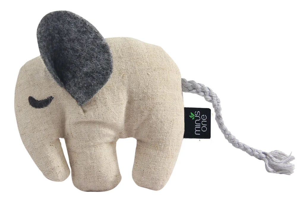 Jouet pour chat en forme d’éléphant avec herbe à chat, 9,5 x 8,5 x 2,5 cm – Minus One Docile Buddy Cat Toy Elephant – Image 1