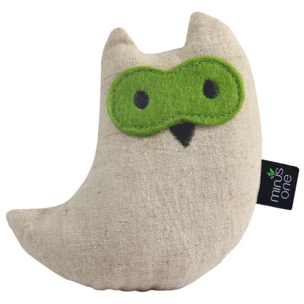 Jouet pour chat en forme de chouette avec herbe à chat, 10,5 x 9,5 x 2,5 cm – Minus One Docile Buddy Cat Toy Owl