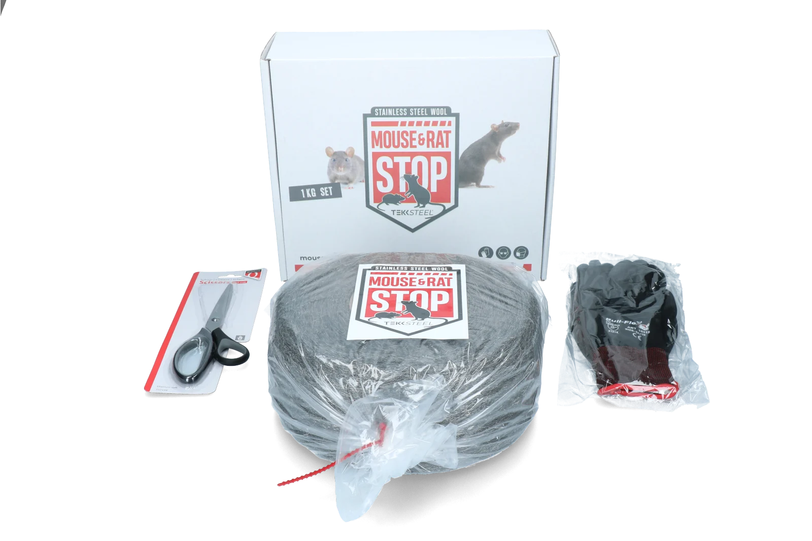 Laine d’acier inoxydable contre les souris et les rats, lot de 1 kg – Mouse & Rat Stop – Image 1
