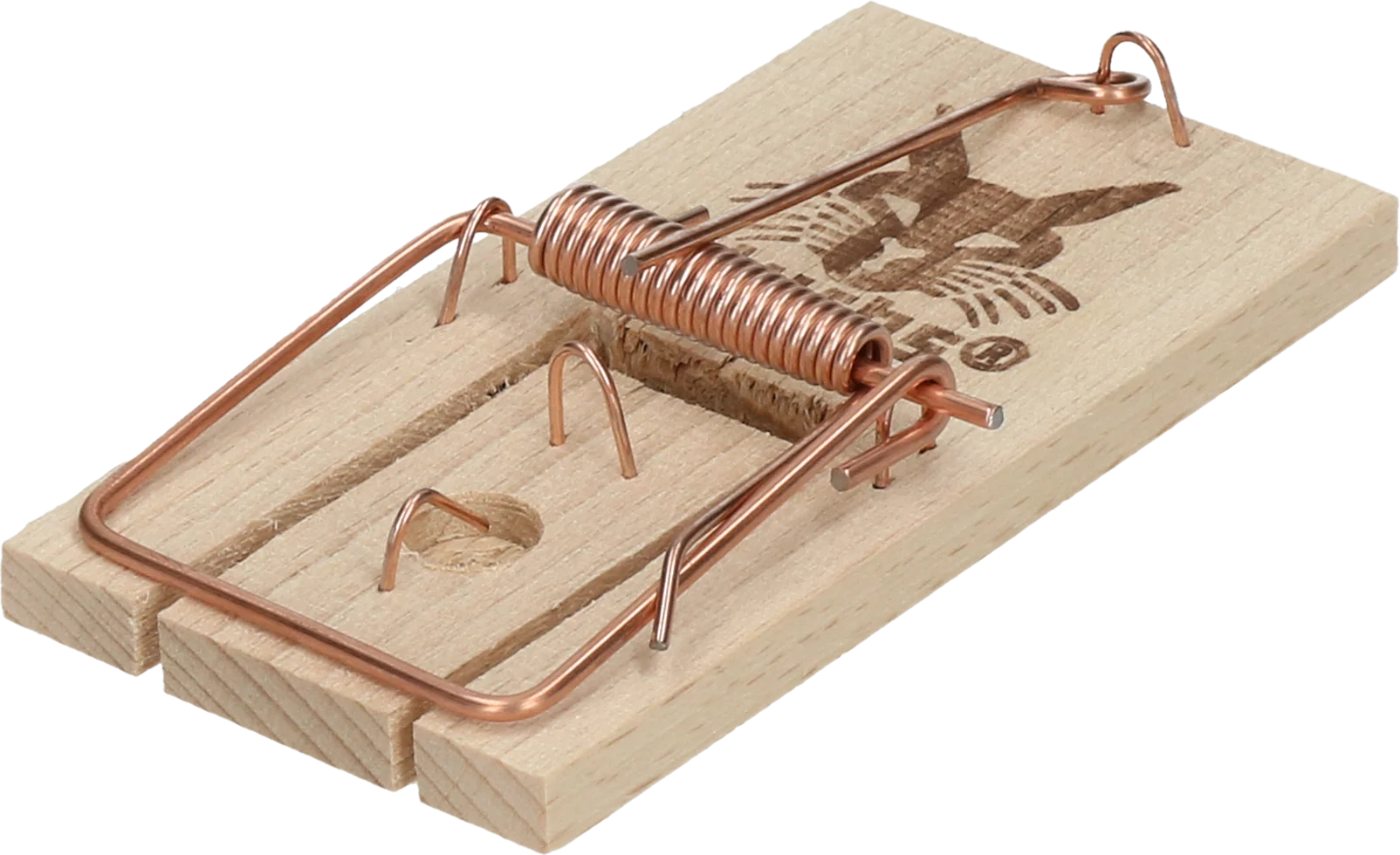 MUIS0002.png Tapette à souris en bois avec ressort en acier, 9,5 x 4,8 cm – Luchs – Image 1