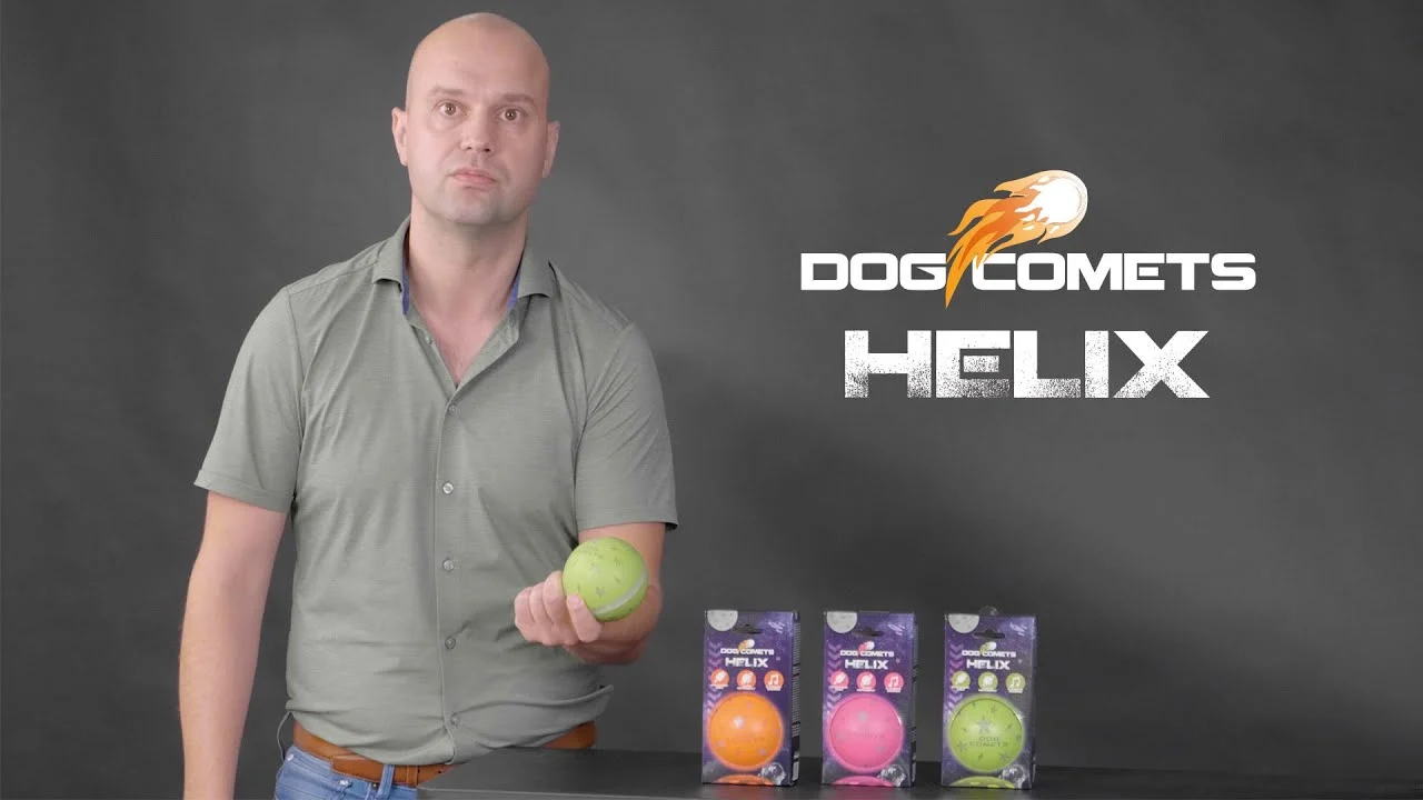 Balle pour chien à mouvement automatique et sons d’animaux, rose – Dog Comets Helix – Image 3