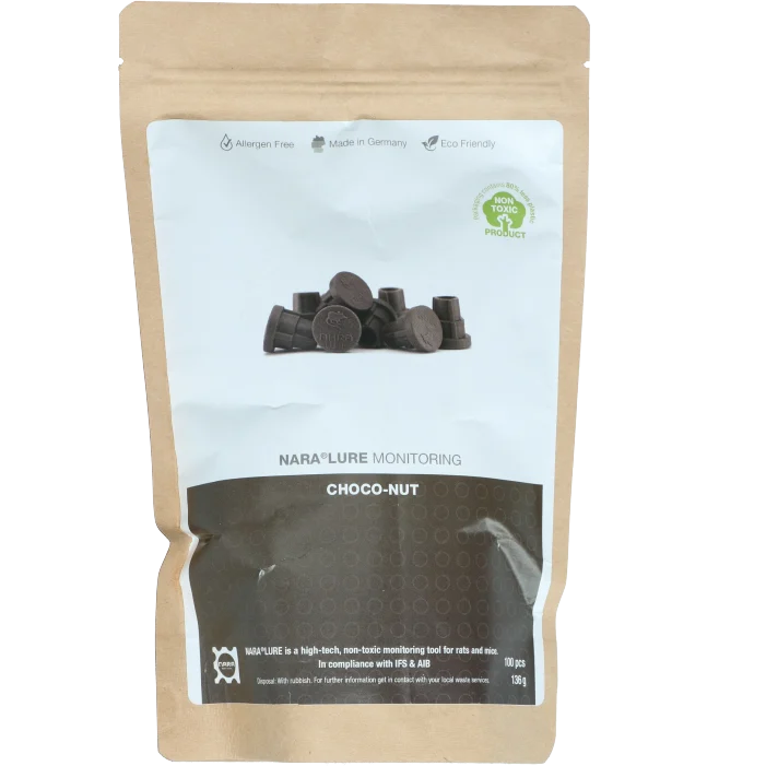 Appât en plastique pour souris et rats, arôme chocolat, 100 pièces – Nara Lure – Image 1