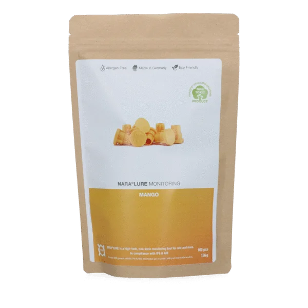 Appât en plastique aromatisé à la mangue pour souris et rats, 100 pièces – Nara Lure