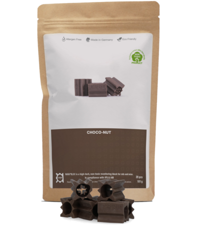 Bloc d’appât en plastique pour souris et rats, arôme chocolat, 20 pièces – Nara Bloc