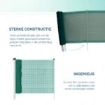 Filet de délimitation pour jardin, mailles de 0,5 cm, hauteur de 80 cm, 20 m – Euro-Netz Universel – Image 3