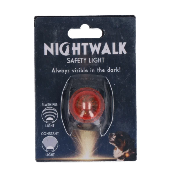 Lampe de sécurité pour collier de chien, orange, 2 modes d’éclairage – Nightwalk Safety Light