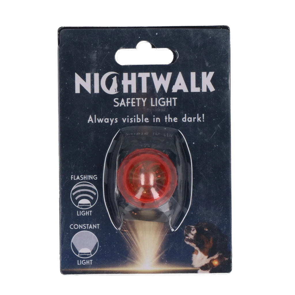 Lampe de sécurité pour collier de chien, orange, 2 modes d’éclairage – Nightwalk Safety Light – Image 1