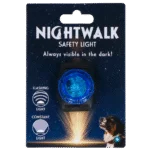 Lampe de sécurité bleue pour collier de chien, 2 modes d’éclairage – Nightwalk Safety Light
