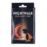 Gilet de sécurité pour chien avec détails réfléchissants et fermeture auto agrippante, orange, L – Nightwalk Safety Vest