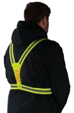 Harnais de sécurité avec éclairage LED, réglable, jaune – Nightwalk Human Safety Harness – Image 4