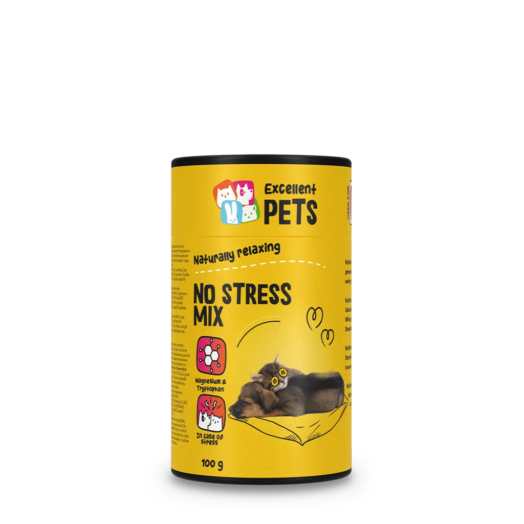 Poudre complémentaire anti stress pour chiens et chats, 100 g – Excellent Pets No Stress Mix – Image 1
