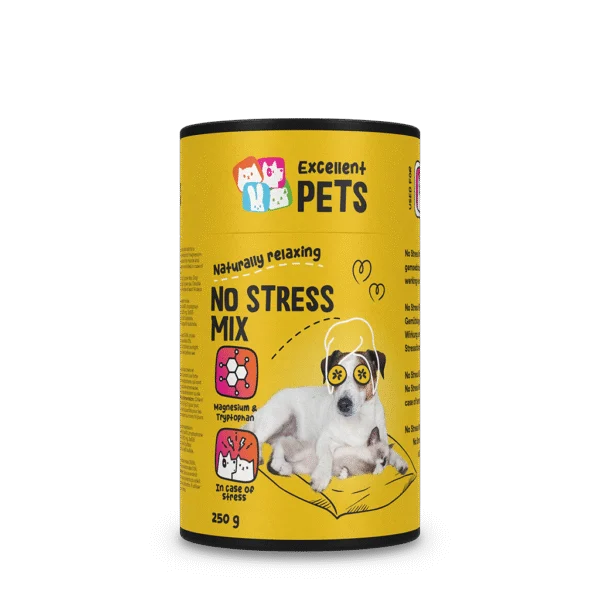 Complément alimentaire en poudre pour chiens et chats en période de stress, 250 g – Excellent Pets No Stress Mix