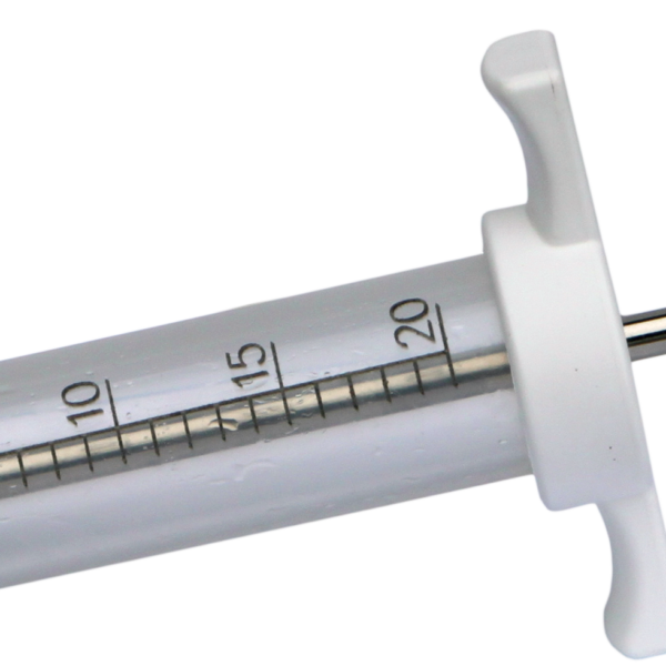 Seringue en nylon avec raccord à vis