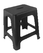 Marchepied avec assise et 1 marche, noir, hauteur de 41 cm – Vplast – Image 2