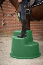 Marchepied avec 3 marches antidérapantes, vert, 53 cm – Excellent Horse – Image 4