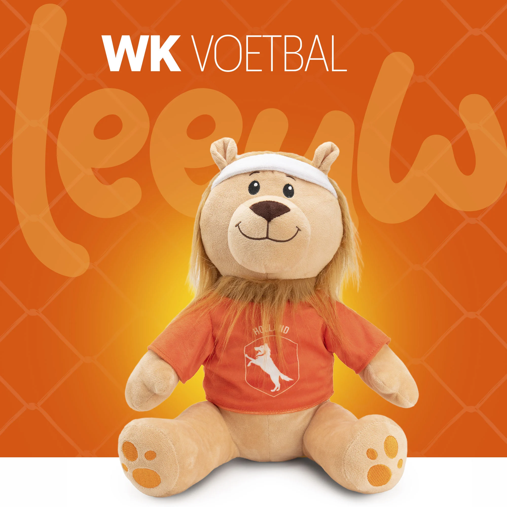 Peluche pour chien Lion, orange, 34 cm – Holland Lion orange L – Image 2
