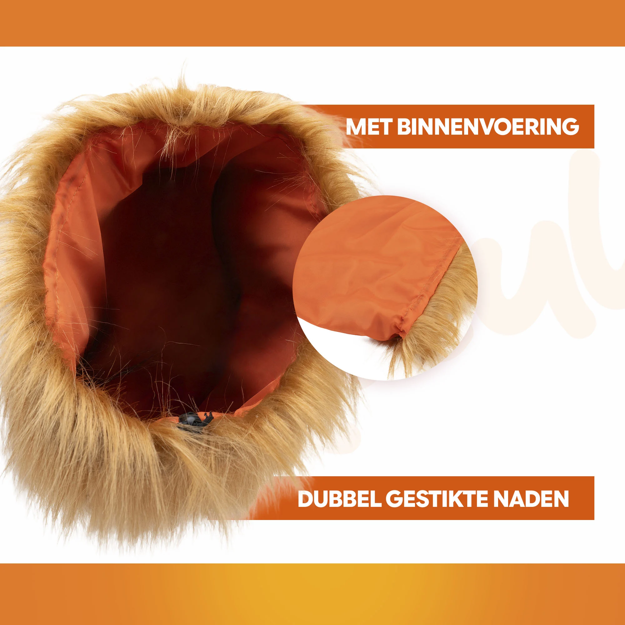 Crinière de lion orange pour chien L – Parure à crinière orange Holland – Image 6