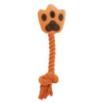 Jouet à tirer pour chien en forme de main, avec corde à tirer et couineur – Holland Oranje High Five