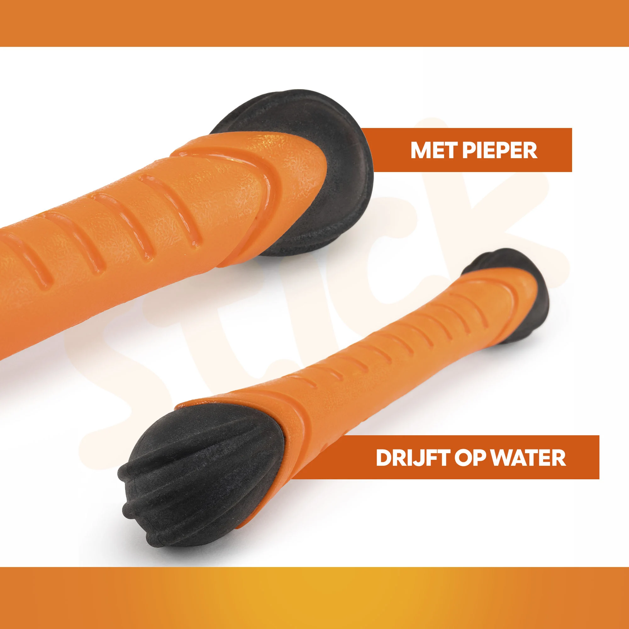Bâton à rapporter flottant avec couineur S 24 cm – Holland Oranje Apporteerstick – Image 3