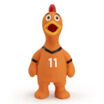 Jouet pour chien en forme de poulet en latex, orange – Holland WK Kip