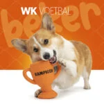 Jouet pour chien en latex en forme de gobelet, orange – Holland WK Beker – Image 2