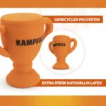 Jouet pour chien en latex en forme de gobelet, orange – Holland WK Beker – Image 3