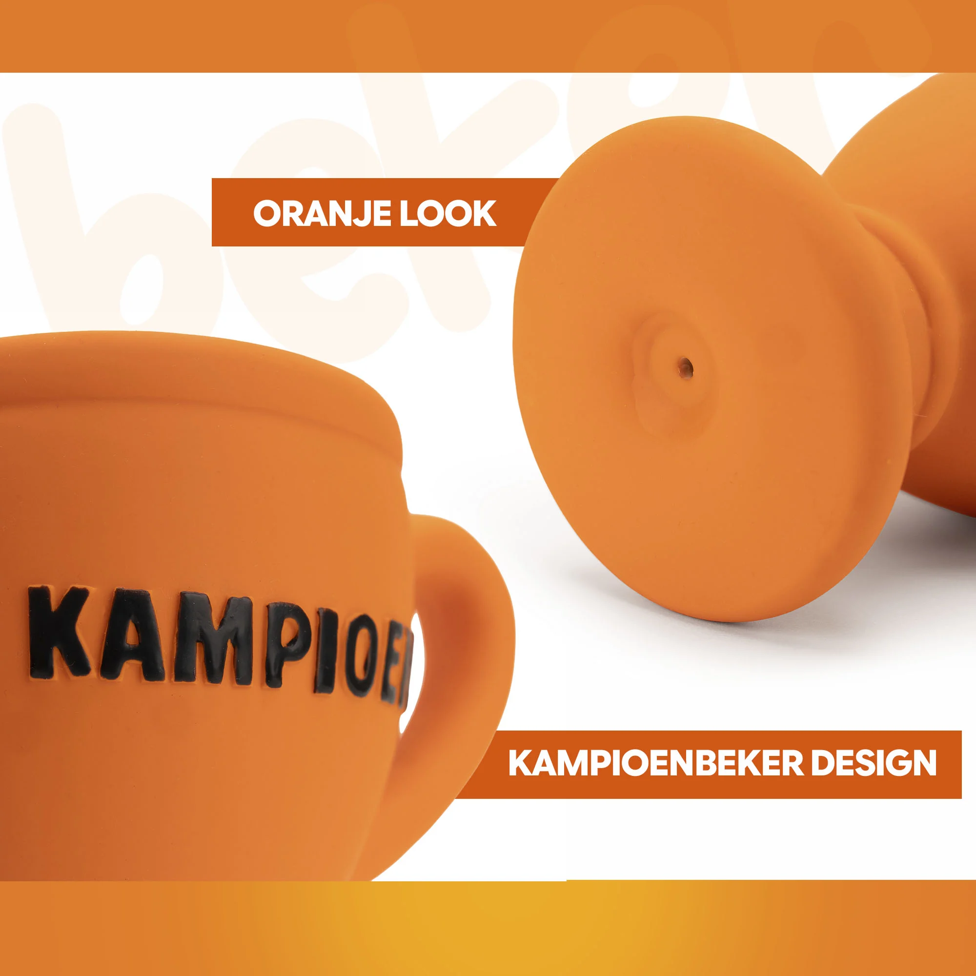 Jouet pour chien en latex en forme de gobelet, orange – Holland WK Beker – Image 5