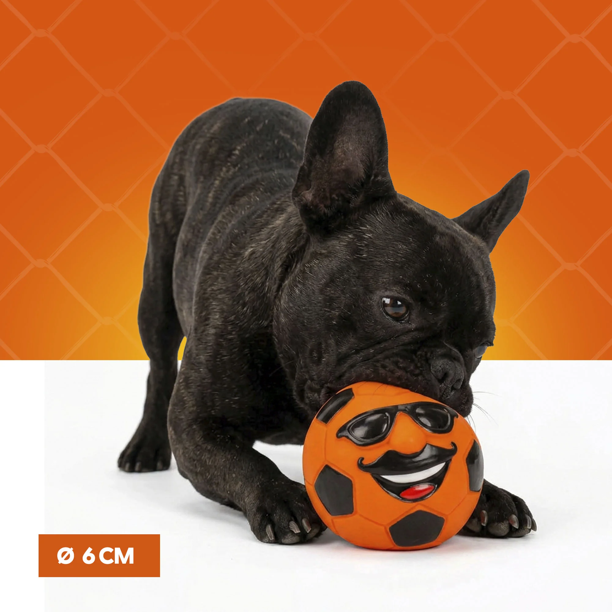 Jouet pour chien en latex avec couineur orange M – Holland Mr. Dutch – Image 4