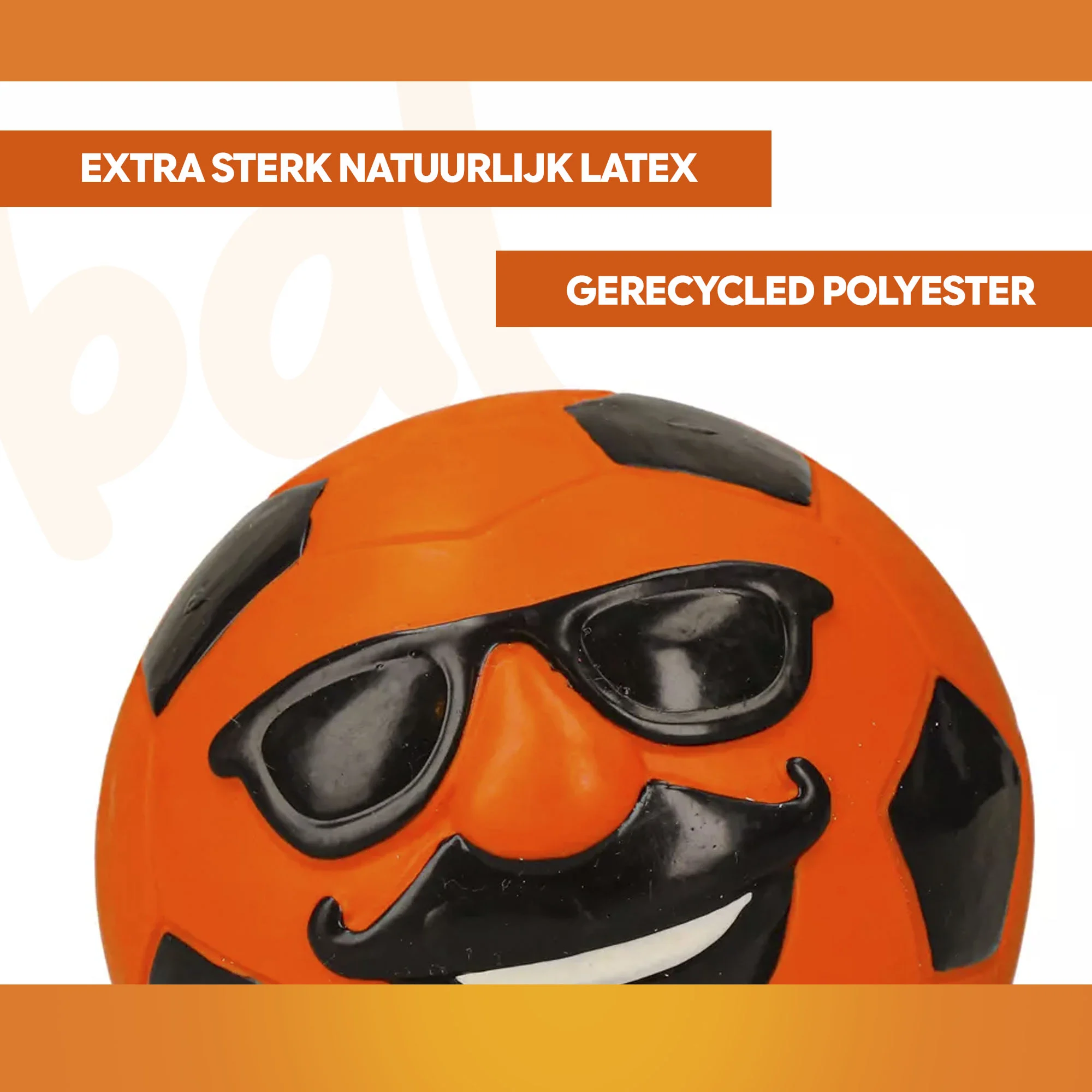 Jouet pour chien en latex avec couineur orange M – Holland Mr. Dutch – Image 5