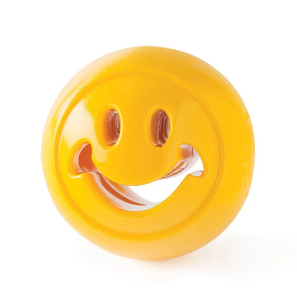 Balle distributrice de nourriture en TPE jaune 6 x 6 cm – Outward Hound (Kyjen) Orbee-Tuff Nooks